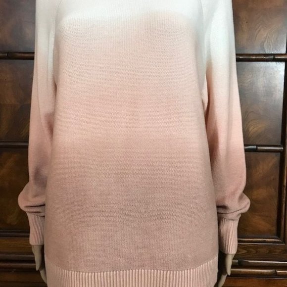 LOFT 100% Cotton Canyon Rose Ombre Sweater - Picture 11 of 13